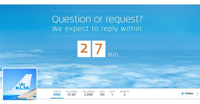 KLM Twitter
